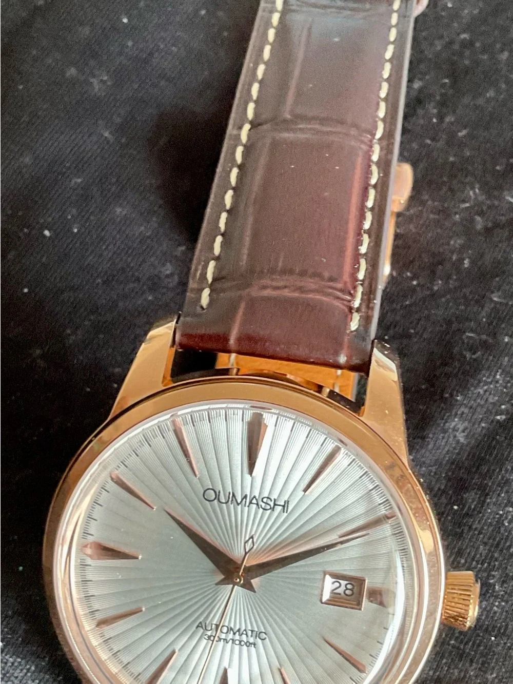 Brand New Automatic Oumashi Radiant Dial Cocktail Watch w Date